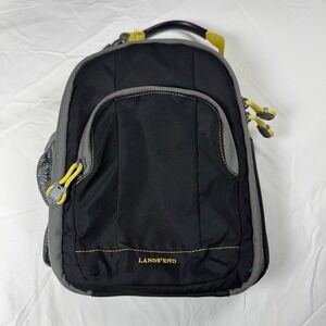 Lands End Kids Black Insulated Lunchbox Insulated Waterproof Lunch Bag